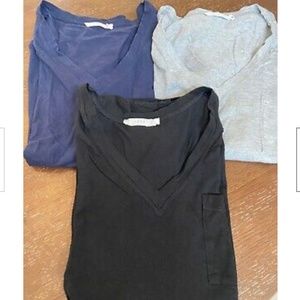 Norsdtrom Lush T-shirts (White, Gray, & Navy) XS